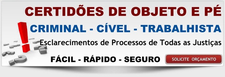 Certid�es de Objeto e P� - Todas as Justi�as